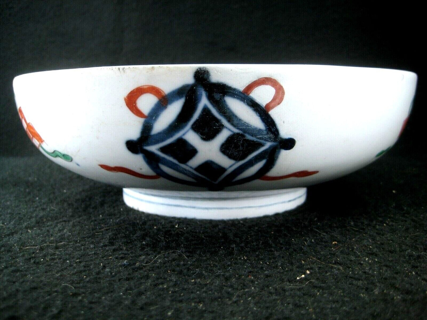 Antique Japanese Meiji 1800'S Imari Ceramic Bowl W/ Lake Boats & House 8"