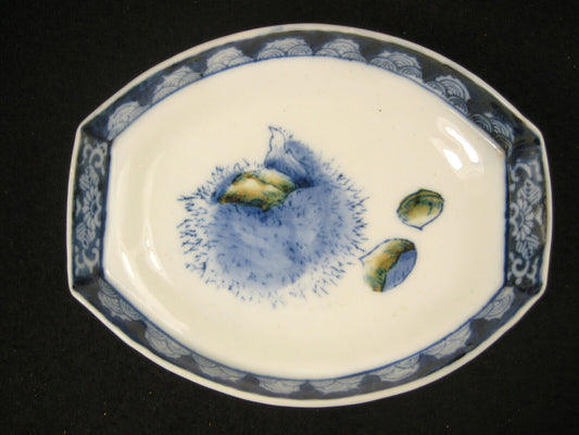 Antique Japanese Meiji Era C. 1910 Signed Imari Ceramic Bowl Chestnuts