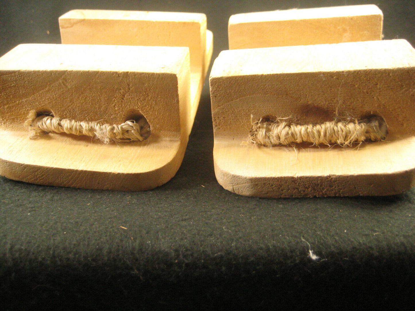 Japanese Wooden Geta Clogs 2" High 9.5" Long 4" WideWomens Size 8.5
