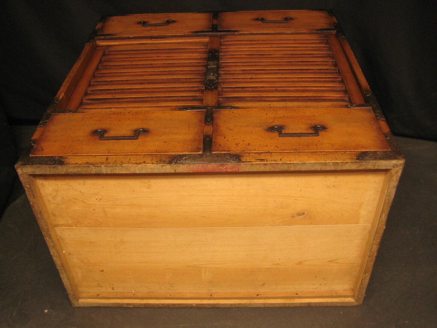 Antique Japanese Chobadansu c.1840 Edo Era Document Tansu Chest Sugi Wood