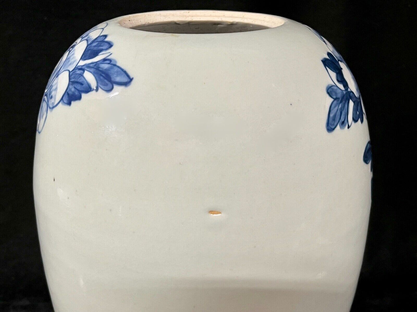 Antique Chinese Qing 19Th Century Blue & White Jar Hand Painted Phoenix 18"