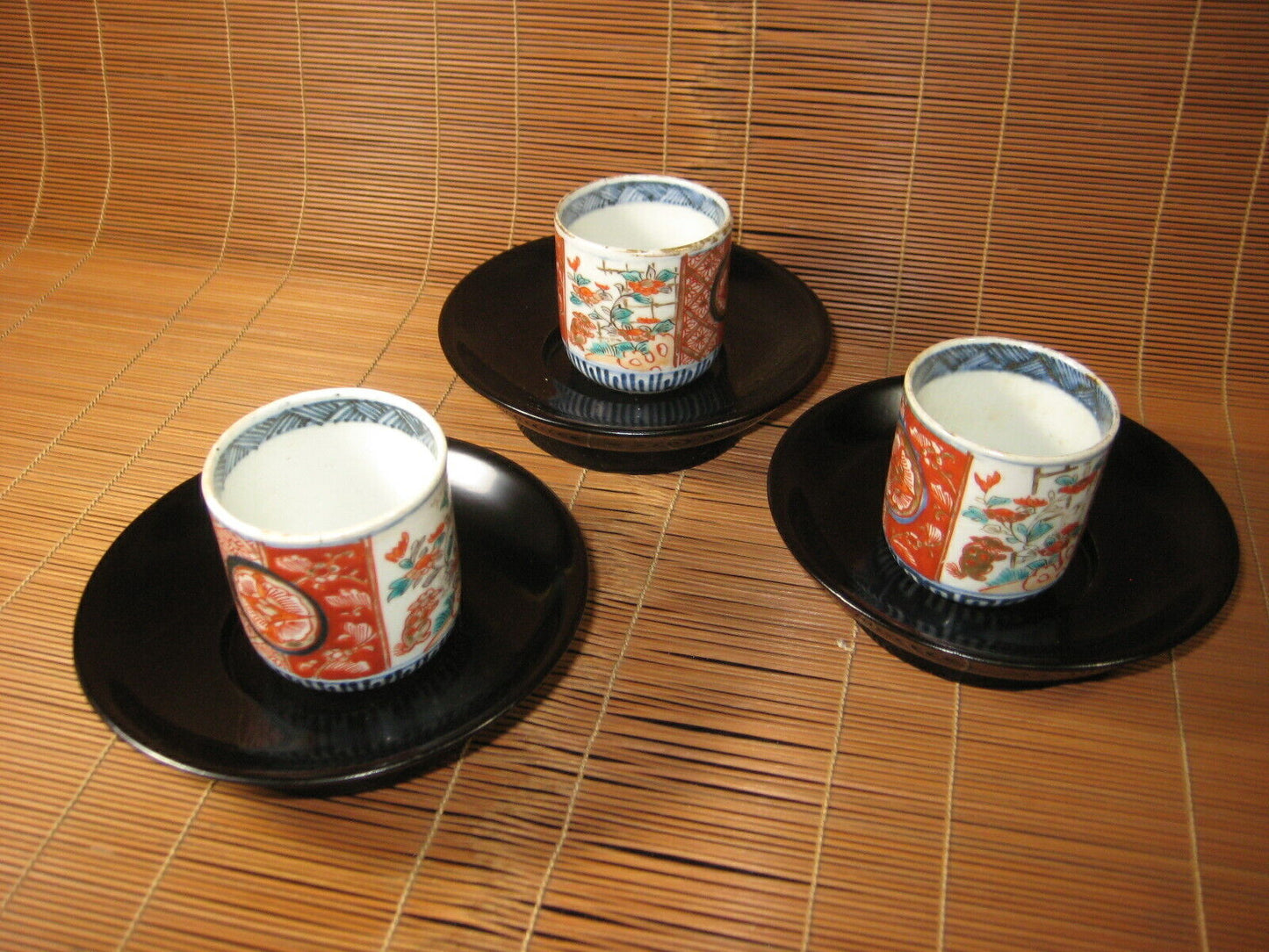 Vintage Japanese Early Showa Tea Chataku Black Lacquer Sencha Plate Coaster