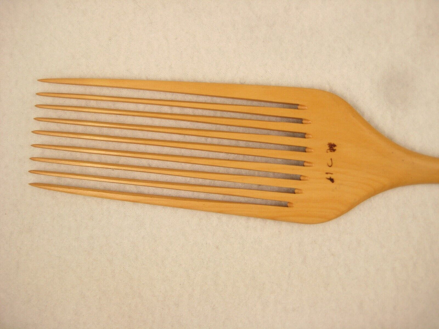 Japanese Antique (C.1910) Meiji Era Signed Boxwood Kanzashi Comb Hair Piece