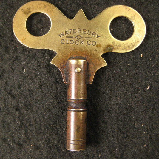 Antique American Waterbury Clock Co. Rare Name Stamped  Clock Key C.1870