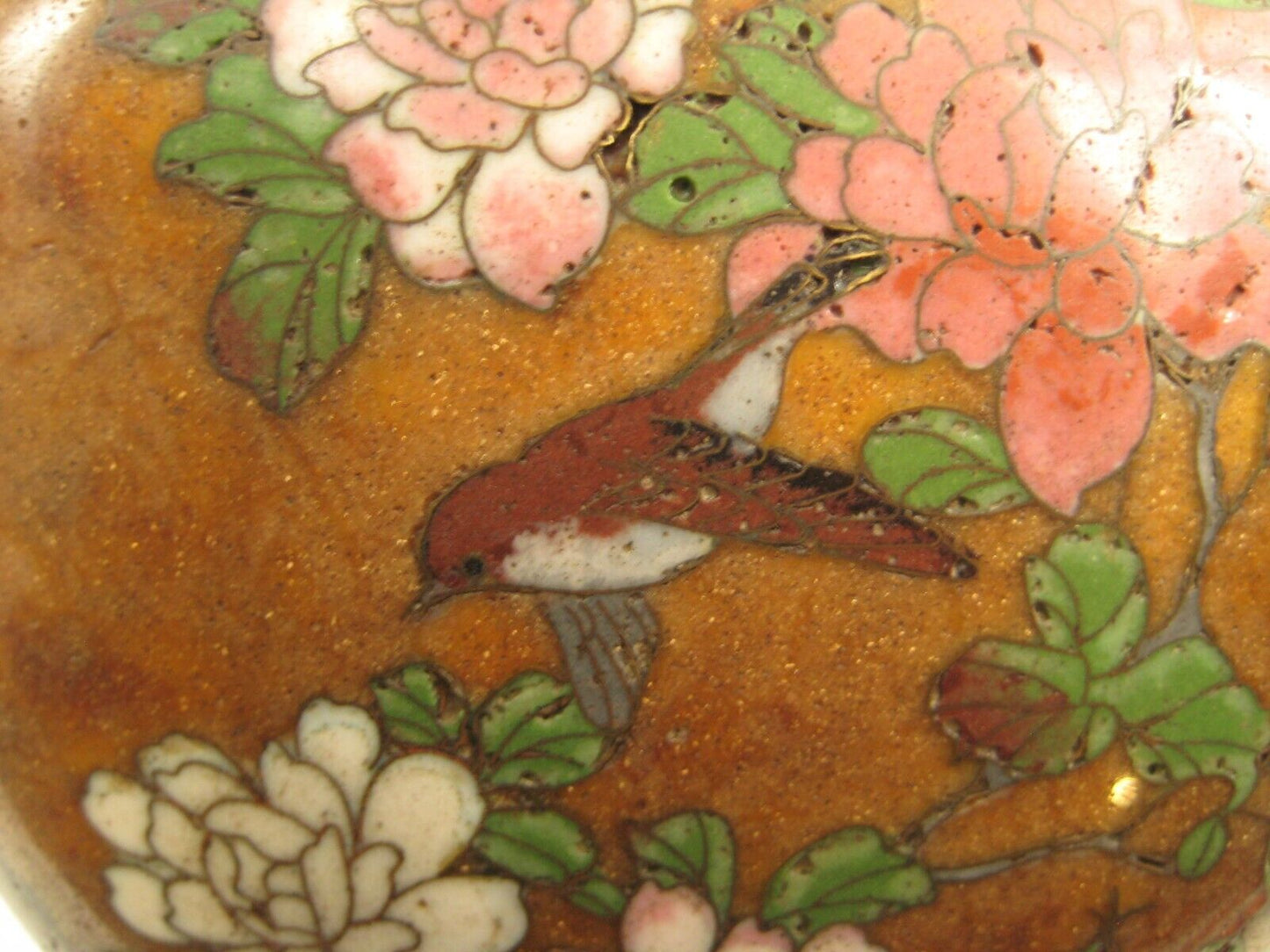 Antique Japanese 130 Year Old Meiji Era Cloisonne Vase Mt. Fuji Design