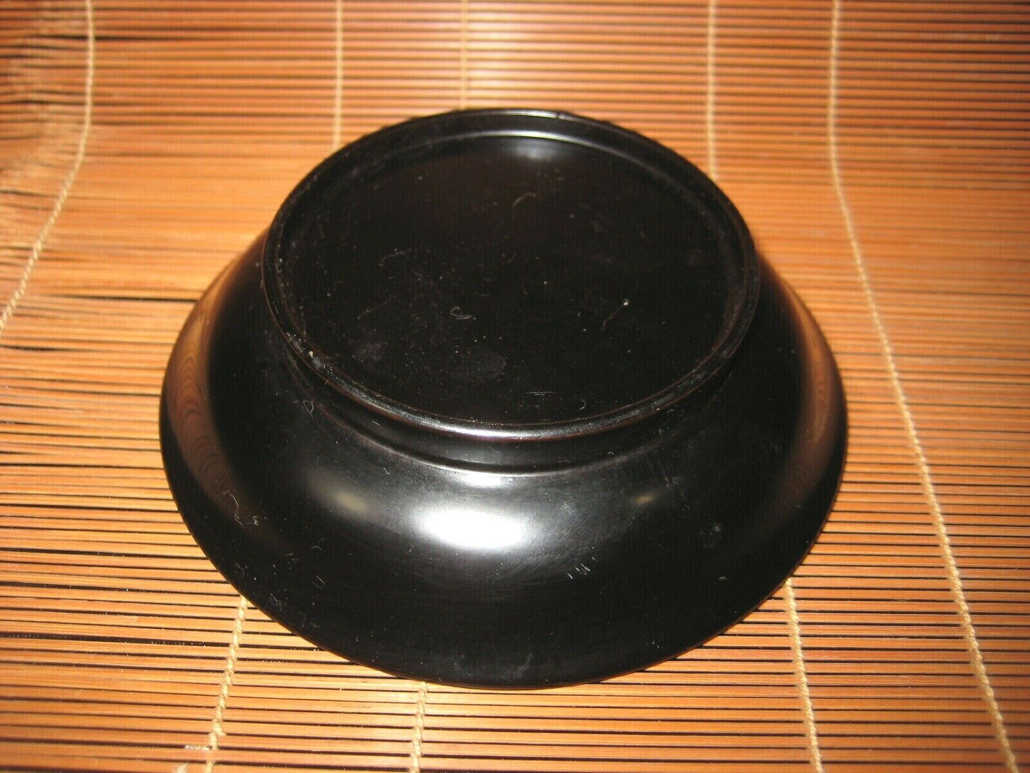 Vintage Japanese Early Showa Tea Chataku Black Lacquer Sencha Plate Coaster