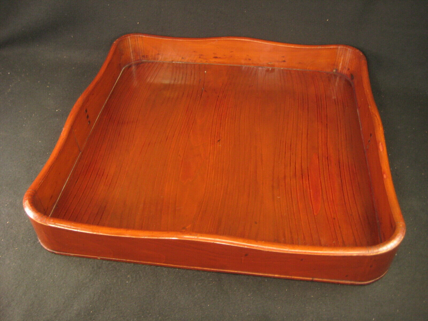 Antique Meiji Era C1890 Japanese Wood & Lacquer Obon Ozen Large Serving Tray