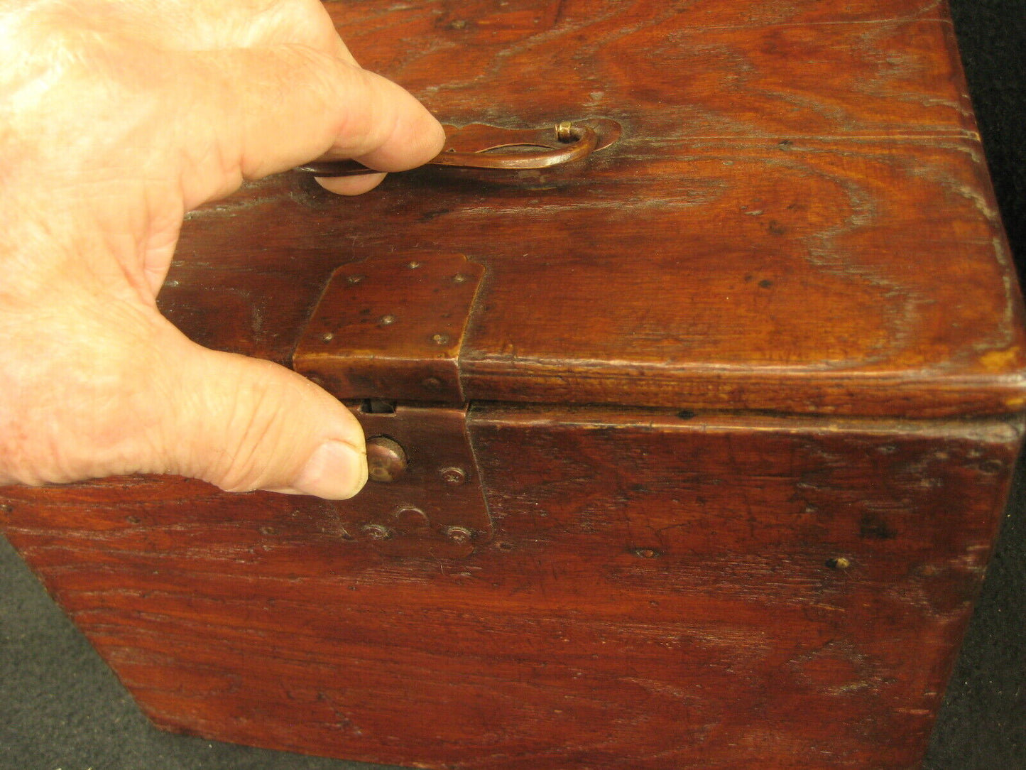 Antique Japanese Meiji Era (C1900) Kiri Wood Suzuribako Calligraphy Tansu Chest