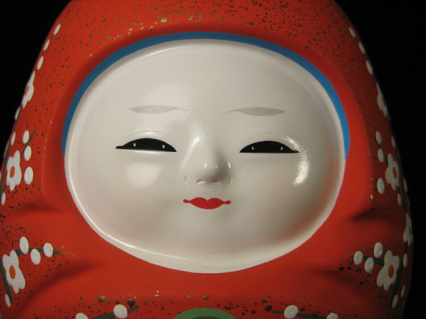 Vintage Japanese Hachiman Okiagari Doll Signed For Babies Weddings & Get Well 6"