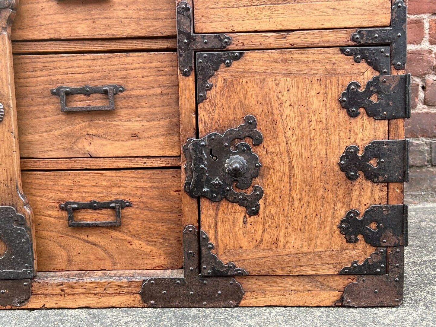 Antique Japanese Late Edo (c. 1850) Nagoya Kiri Kodansu Personal Tansu 30"W