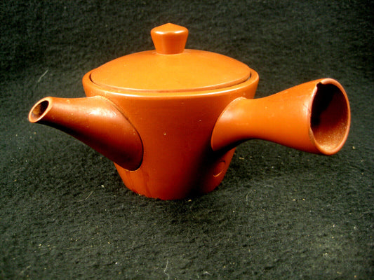 Vintage Signed Kyusu Ceramic Red Clay Tea Pot For Ocha Sencha Genmaicha