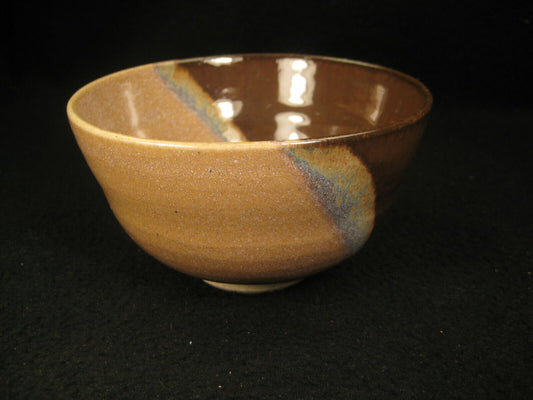 Vintage Japanese Tea Ceremony Ceramic Chawan Tea Bowl Dip Glaze 4.5"