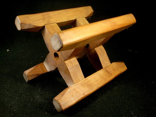 Antique Japanese Meiji 1800's Wooden Silk Spindle 100 Years Old