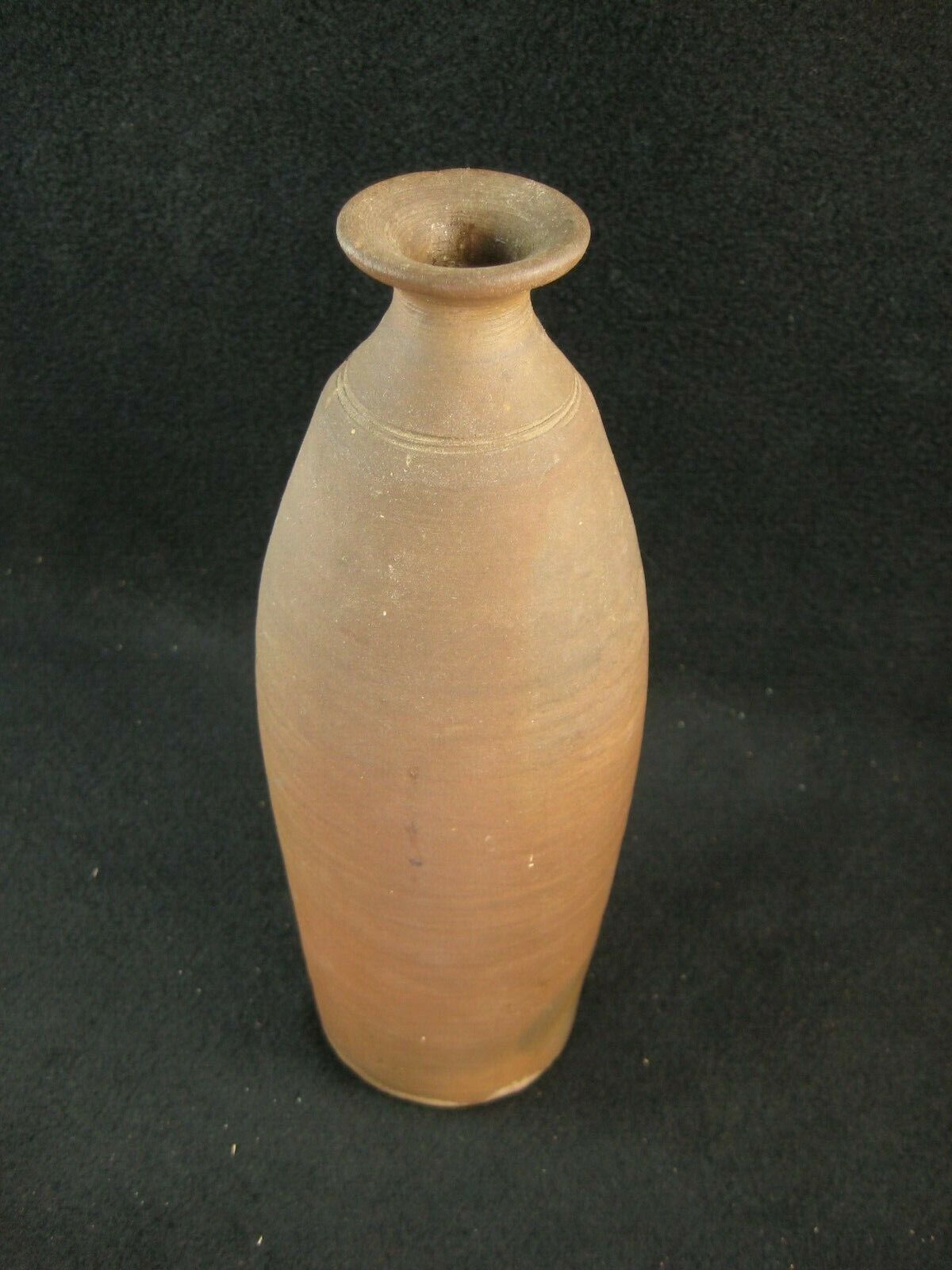 Vintage Japanese (C.1950) Bizen Style Ceramic Tokkuri Sake Bottle Brown