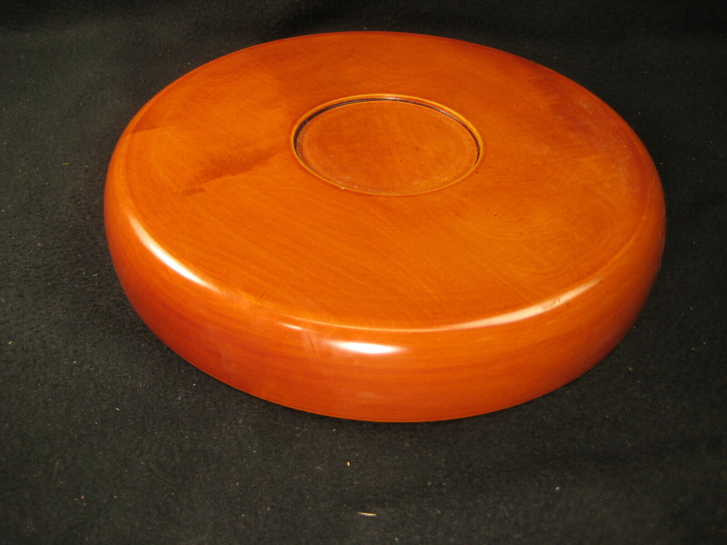 Vintage Japanese Hand Crafted Wood Hida Shunkei Lacquer Kashizara Round Tray