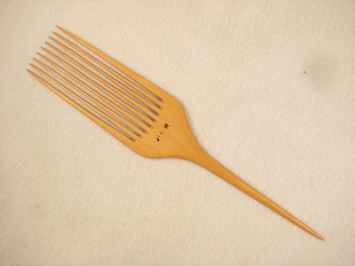 Japanese Antique (C.1910) Meiji Era Signed Boxwood Kanzashi Comb Hair Piece