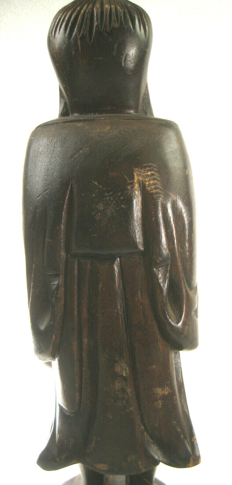 Vintage (c.1950's) Wood Carving Chinese Lucky God Jurojin 7 Lucky Gods