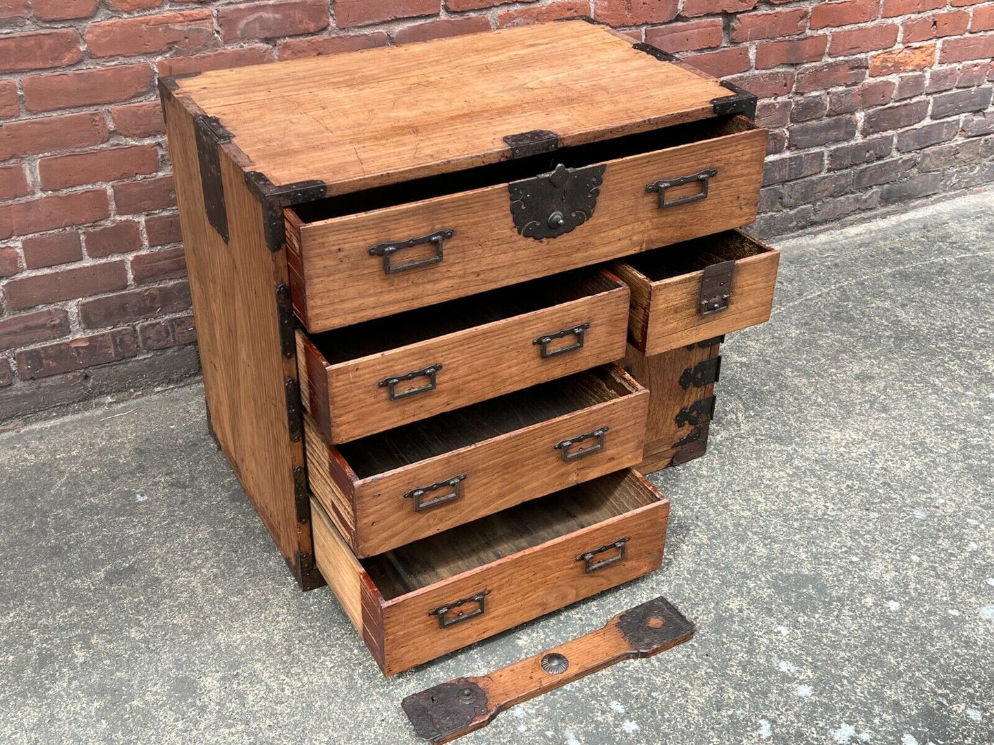 Antique Japanese Late Edo (c. 1850) Nagoya Kiri Kodansu Personal Tansu 30"W