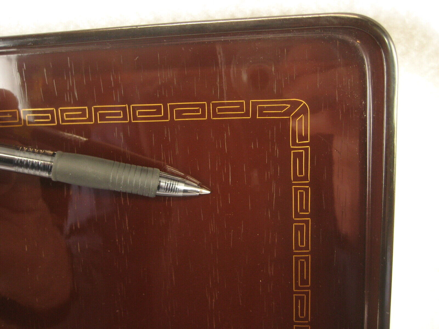 Antique Signed Japanese Taisho Era (C1915)  Wood & Lacquer Obon Ozen Tray
