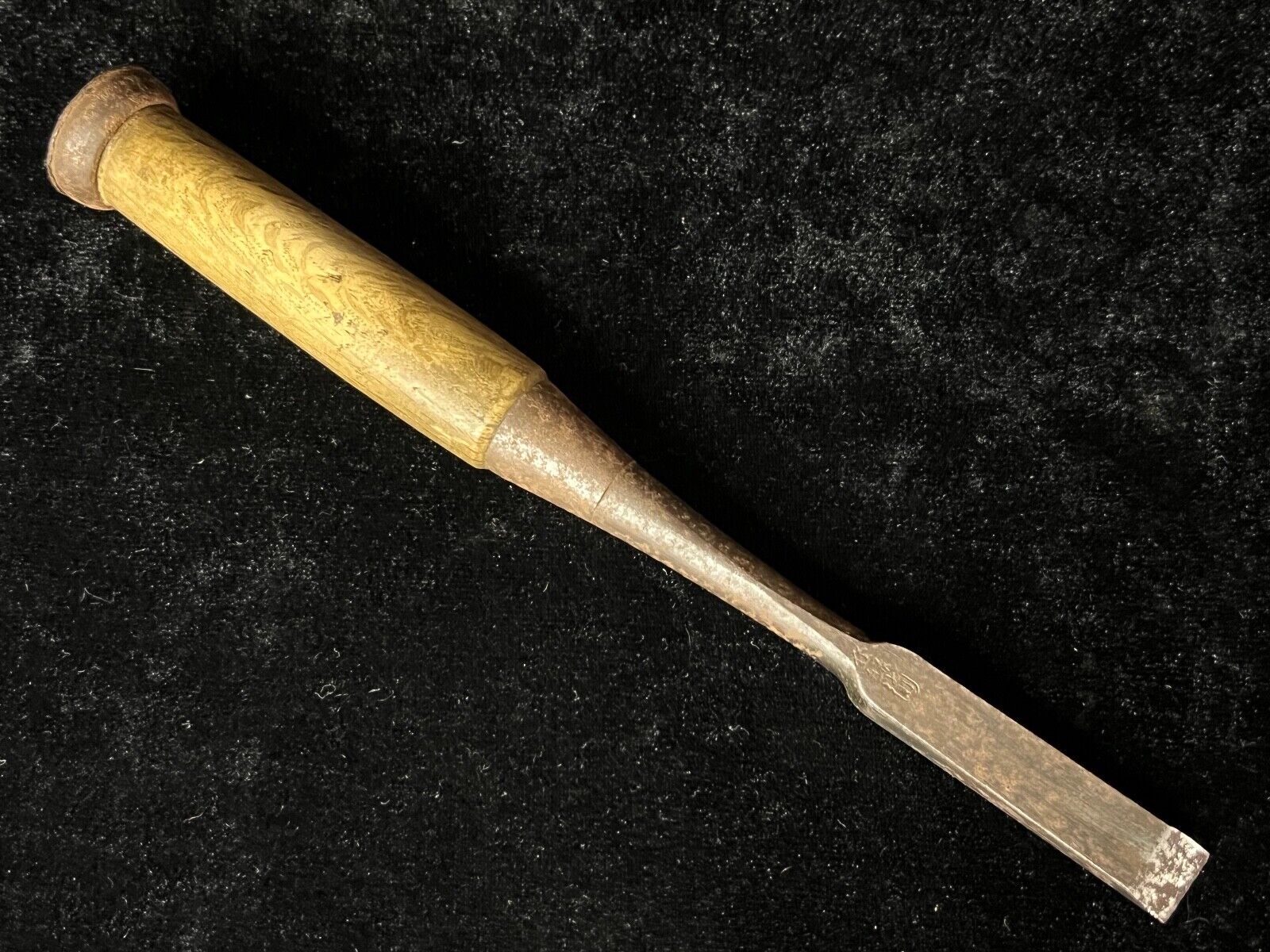 Vintage Japanese Signed Chisel Laminated Forged Iron Blade 1/2