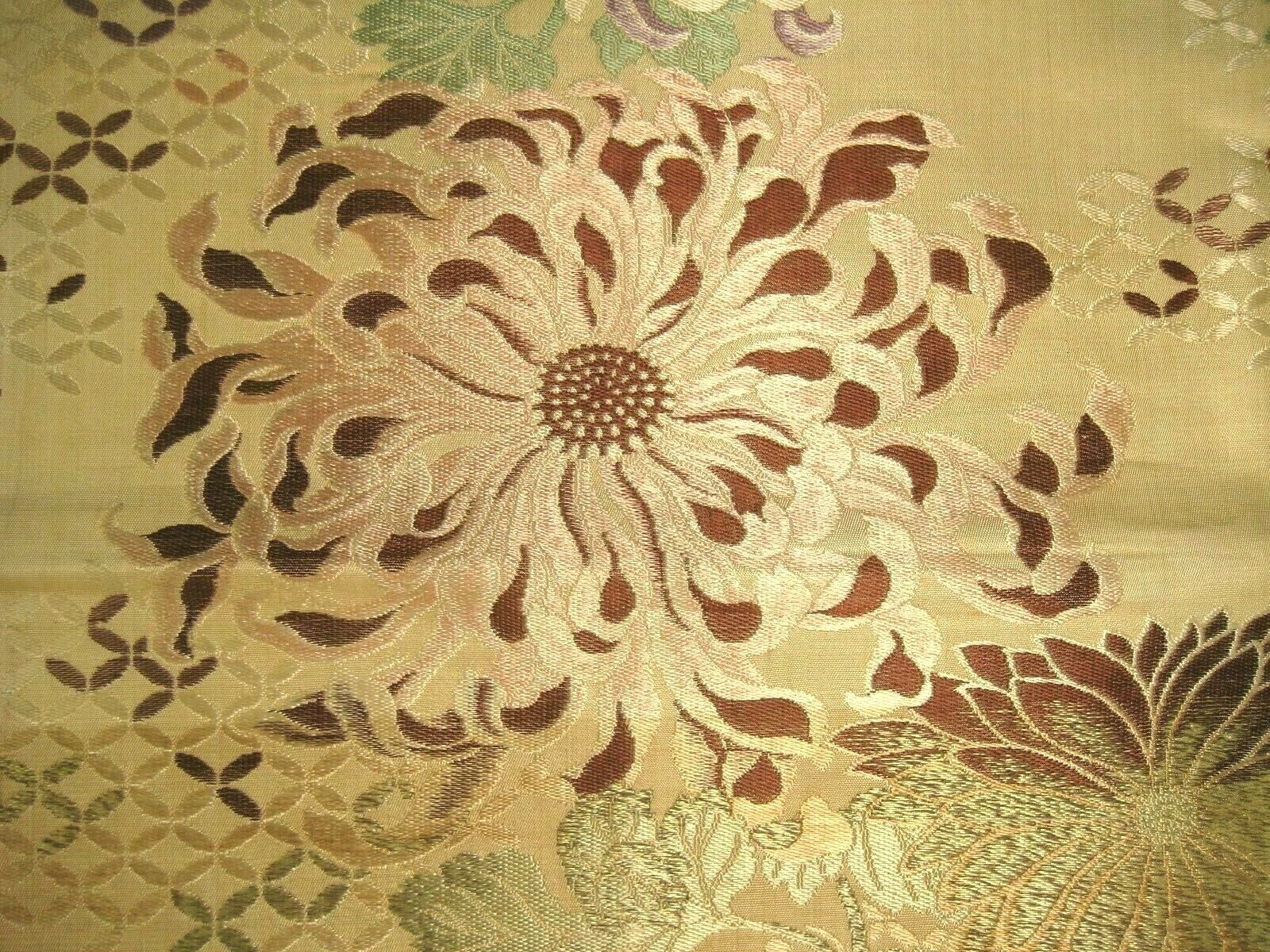 O 114 Cream Colored Obi with Handpainted Floral store