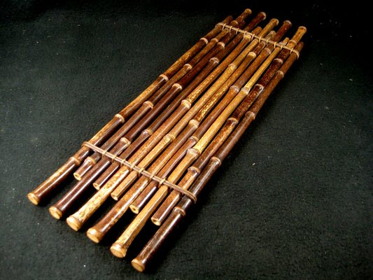 Vintage Japanese Dark Bamboo Flower Ikebana & Bonsai Stand Kadai