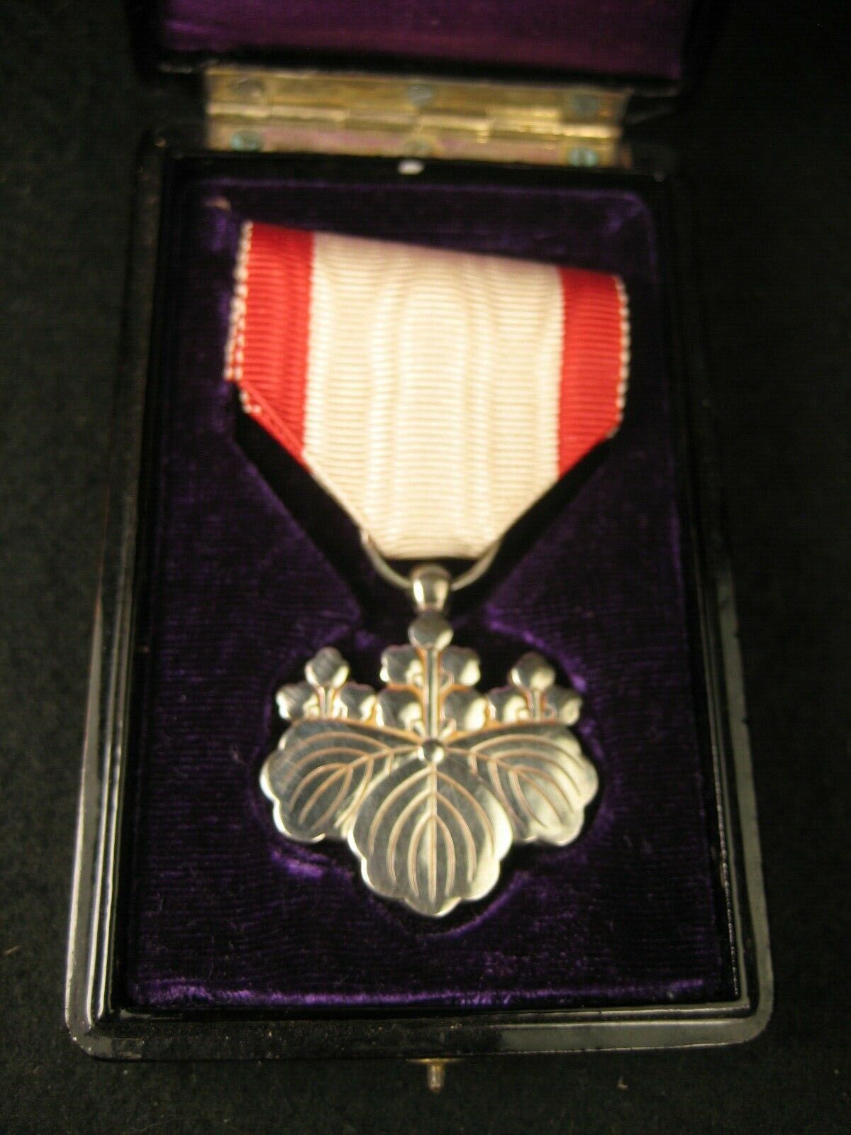 Antique Japanese Ww2 War Sterling Silver Medal Cased Order Of The Rising Sun