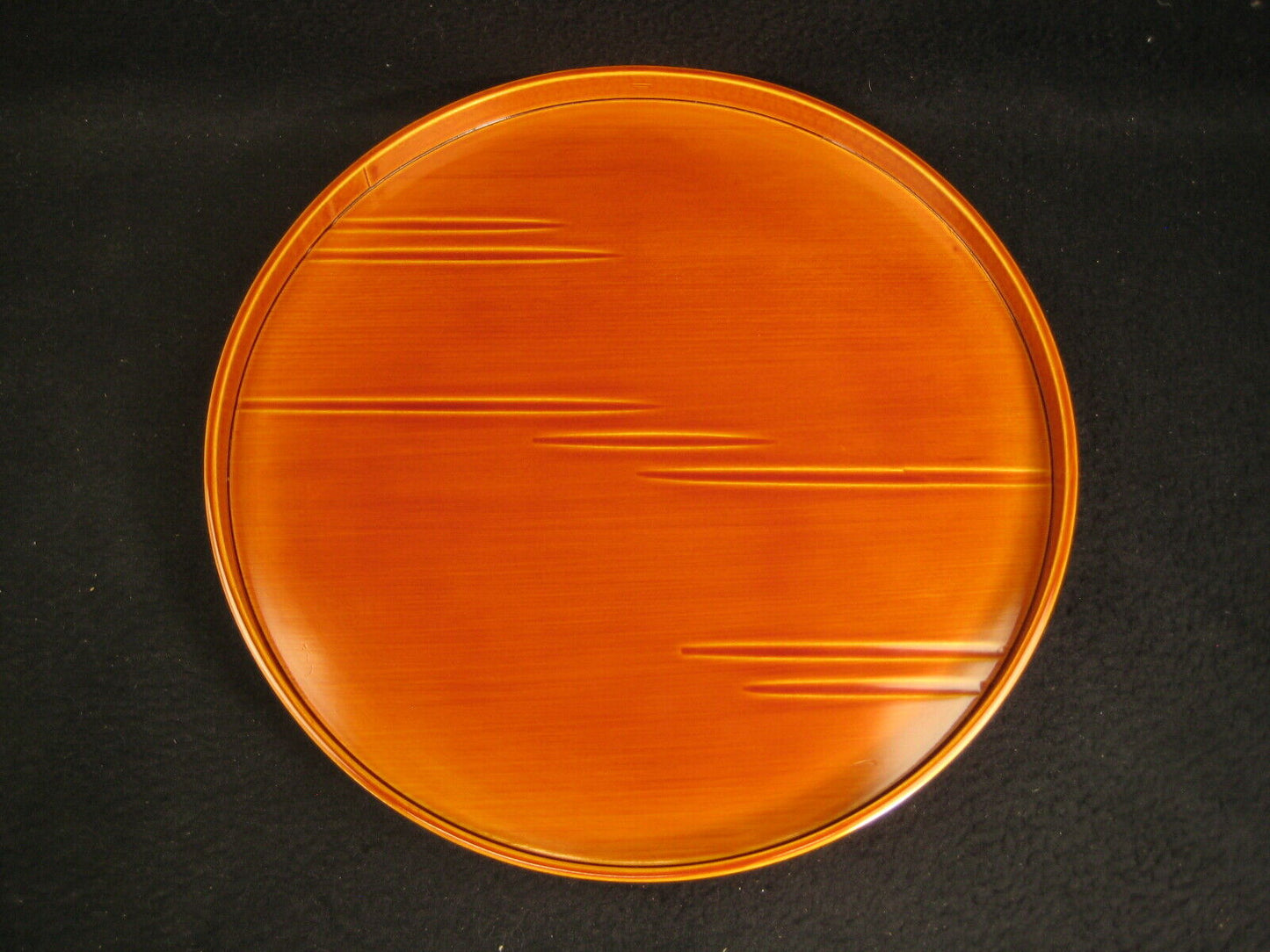 Vintage Japanese Hand Crafted Wood Hida Shunkei Lacquer Tray Obon Ozen 10.5"