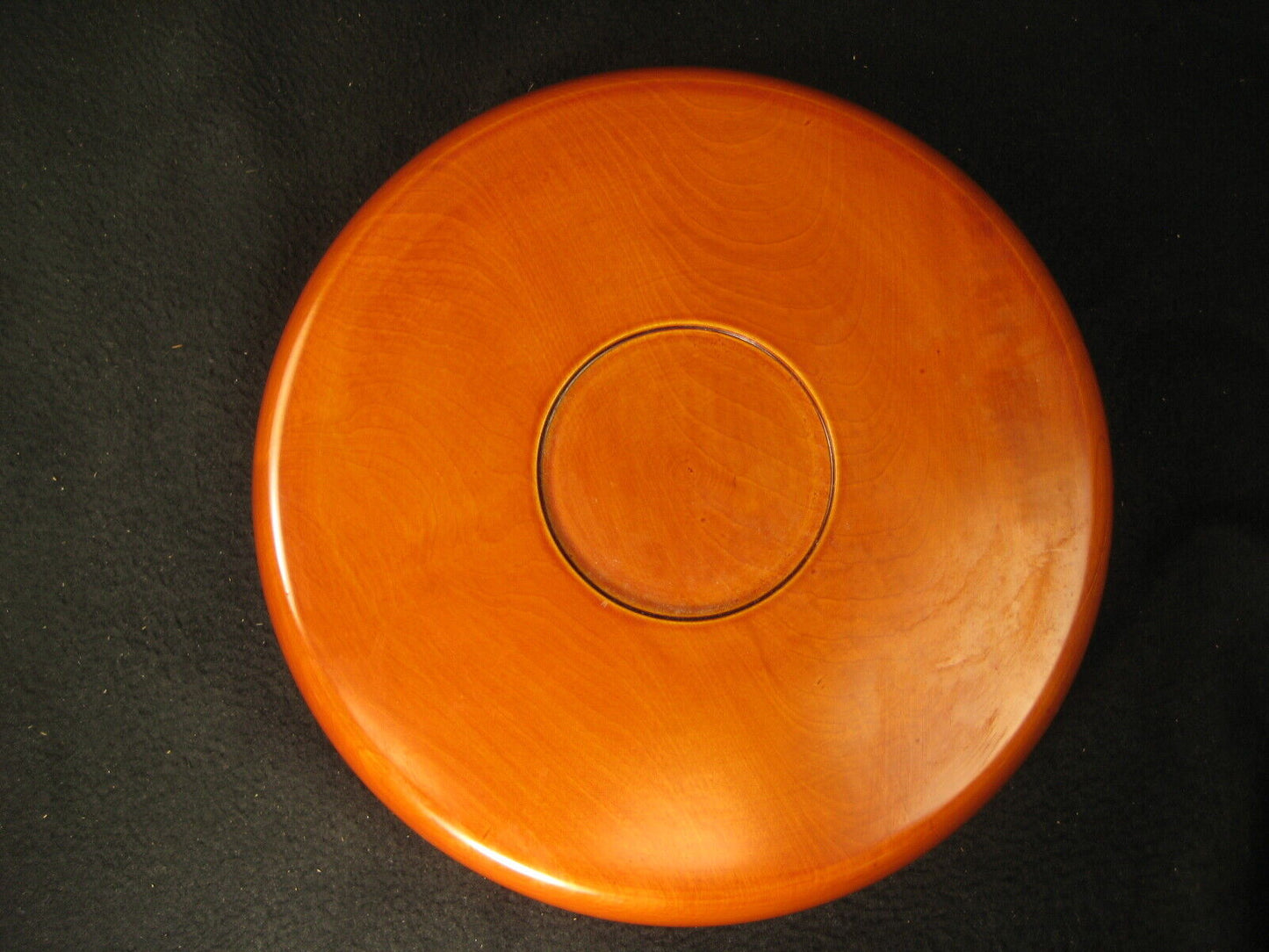 Vintage Japanese Hand Crafted Wood Hida Shunkei Lacquer Kashizara Round Tray