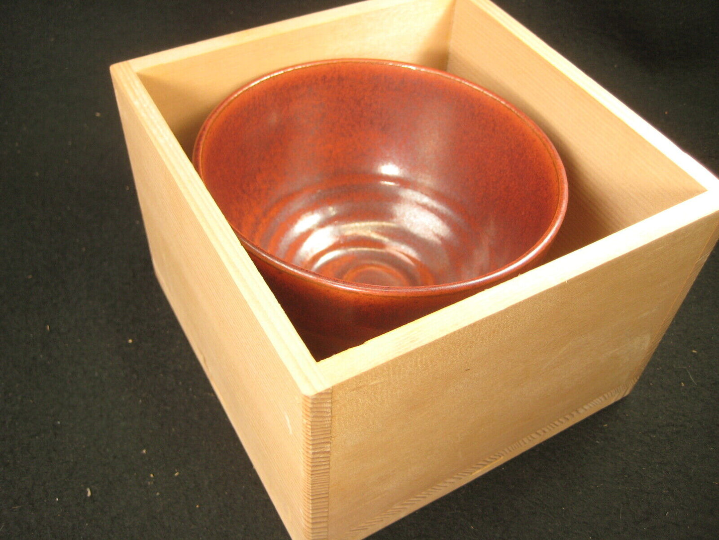 Vintage Japanese Shigaraki Glaze Tea Ceremony Ceramic Chawan  W/ Box