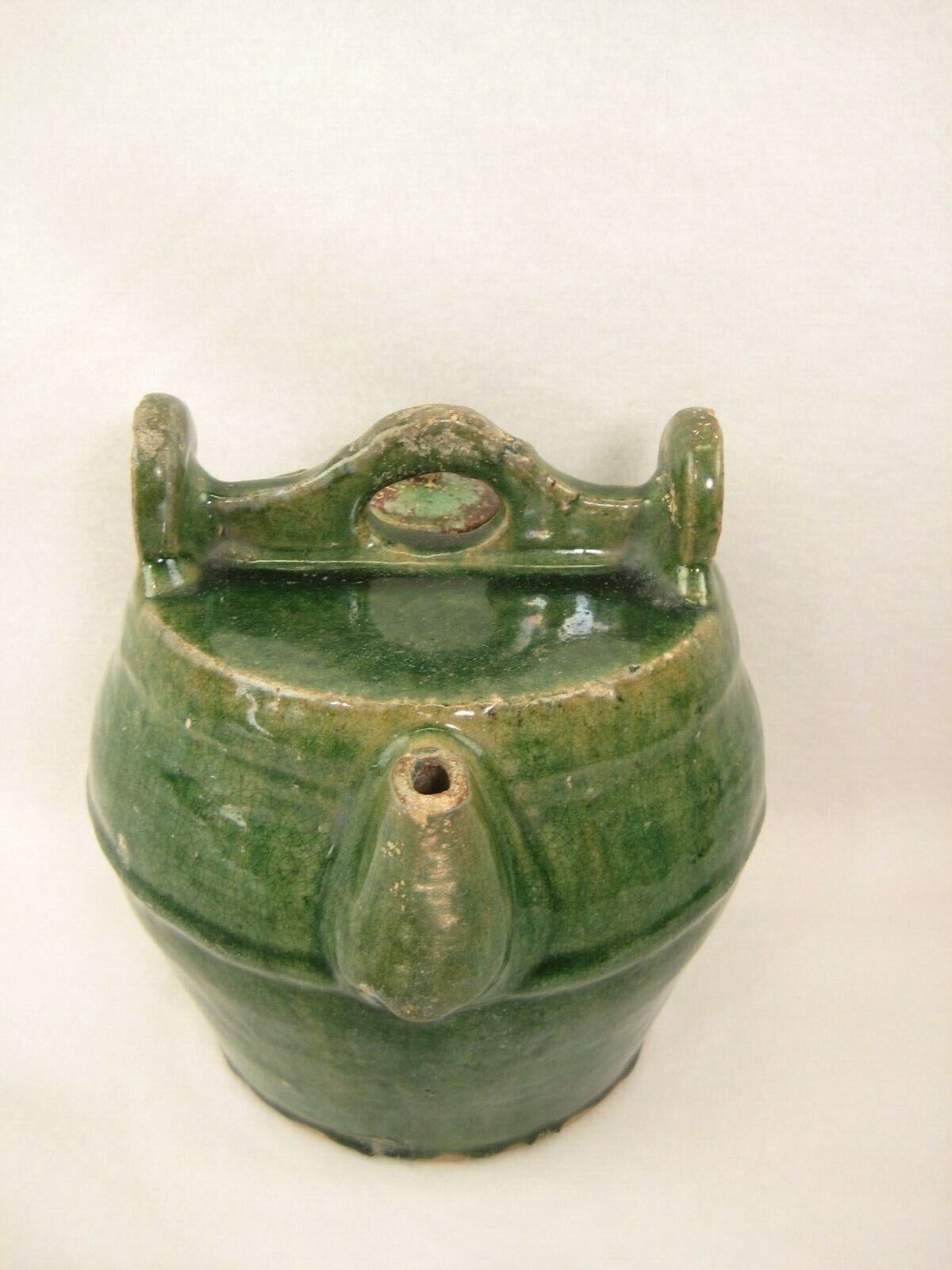 Jade Green Antique Chinese Qing Dynasty Tea Pot