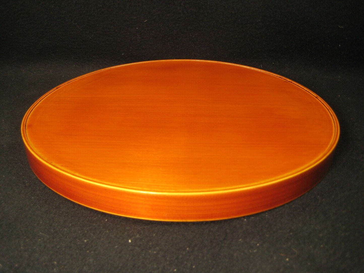 Vintage Japanese Hand Crafted Wood Hida Shunkei Lacquer Tray Obon Ozen 10.5"