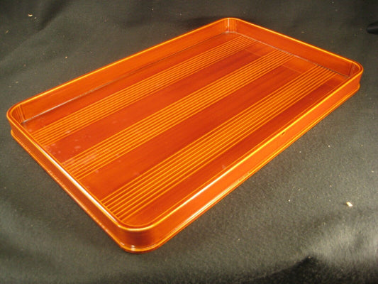 Vintage Japanese Hand Crafted Wood Hida Shunkei Lacquer Tray 18 X 11 1/4"