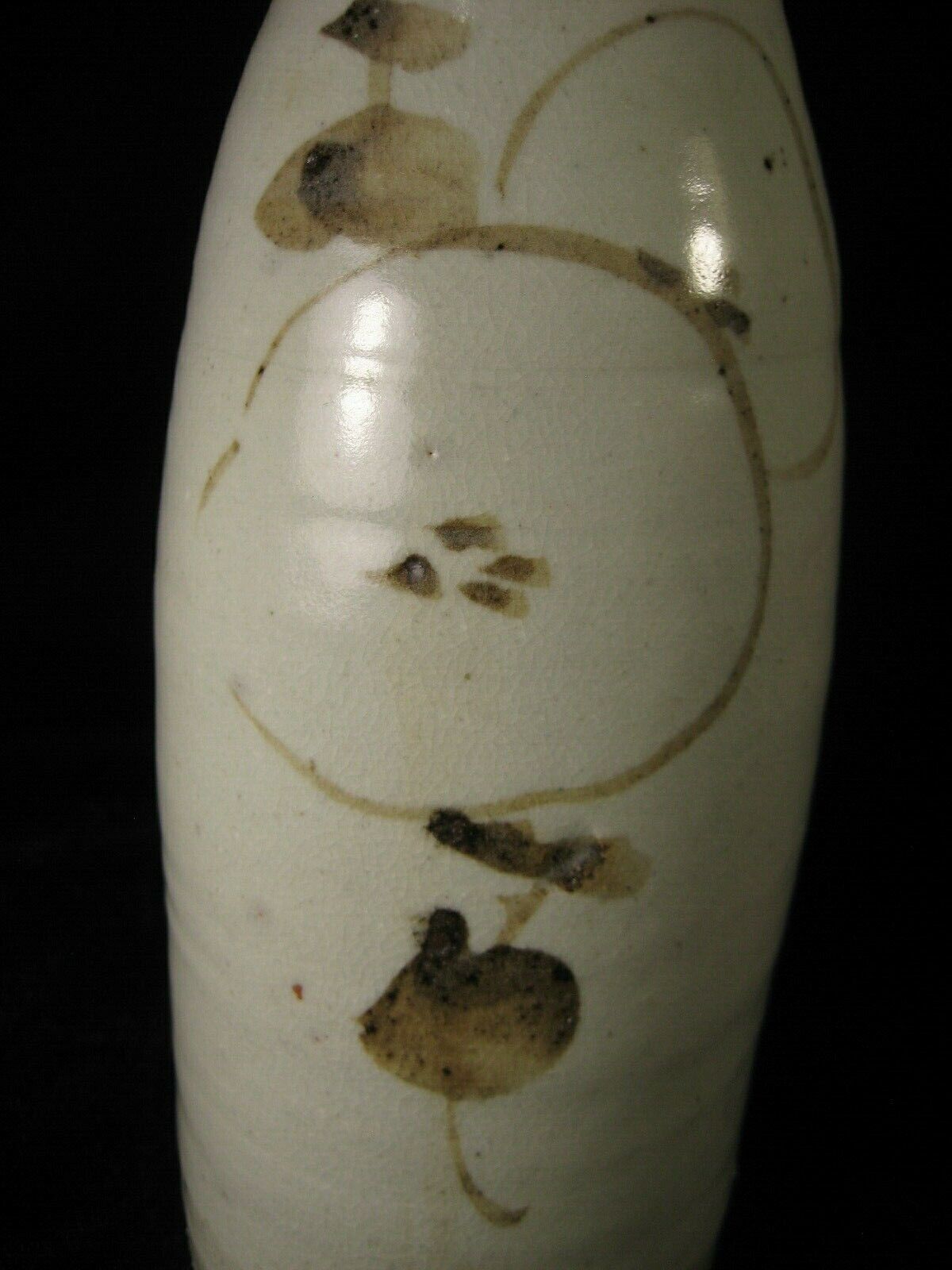 Antique Japanese Late Meiji Era (C. 1890) Ceramic Tokkuri Sake Bottle / Vase