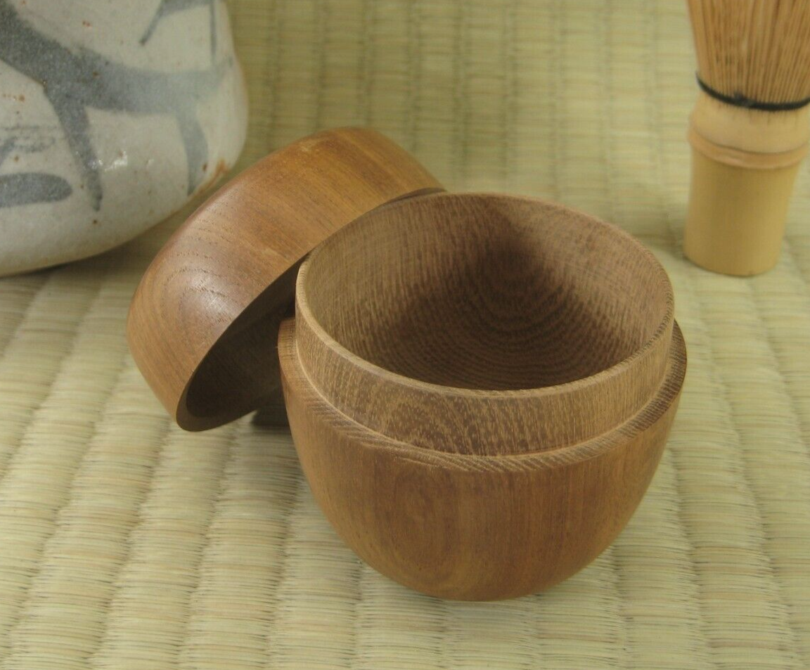 Vintage Japanese Tea Ceremony Natsume Tea Caddy Natural Wood