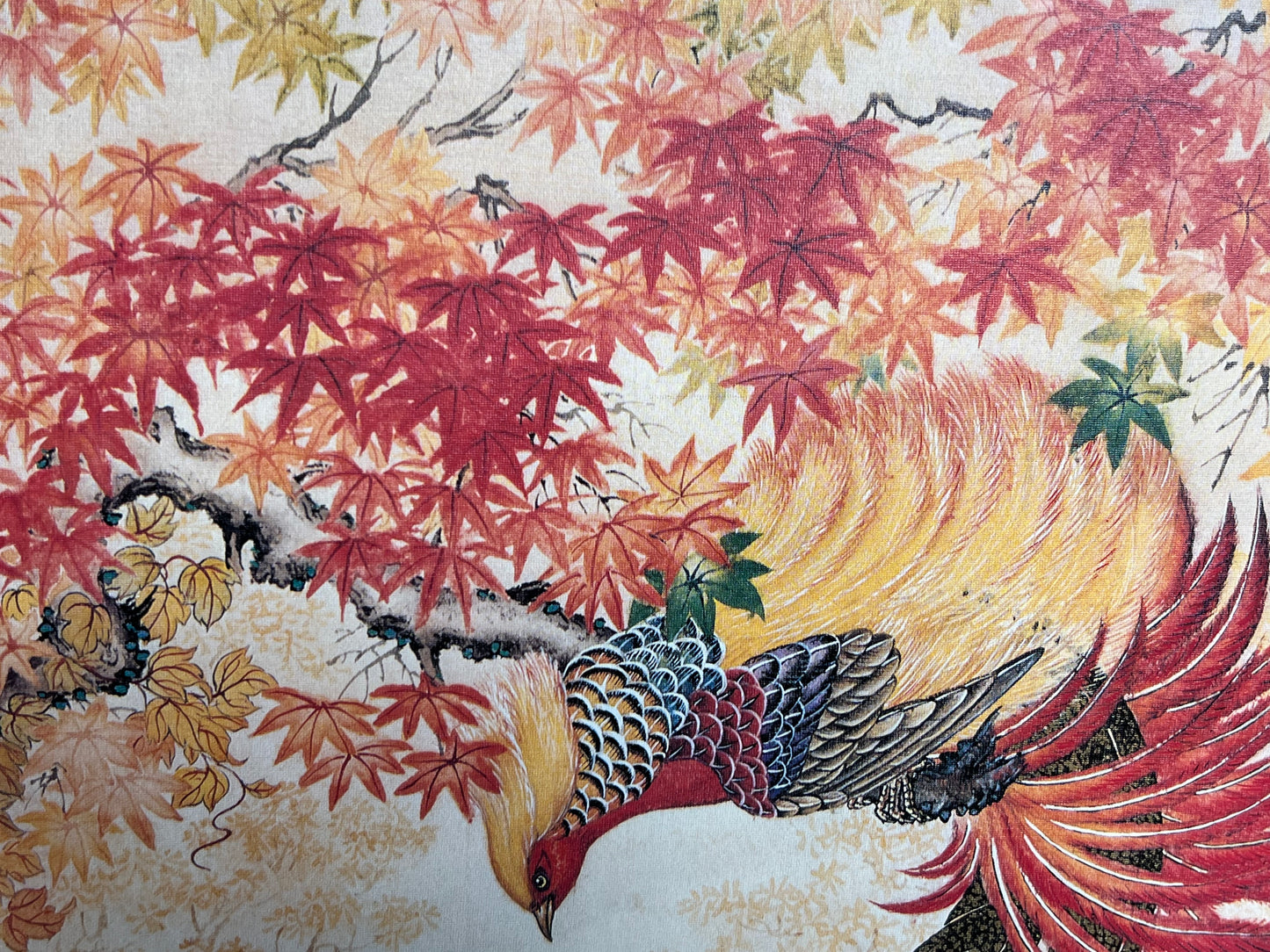 Wei Tseng Yang Framed Print "The Dance of Autumn" 17"x30"