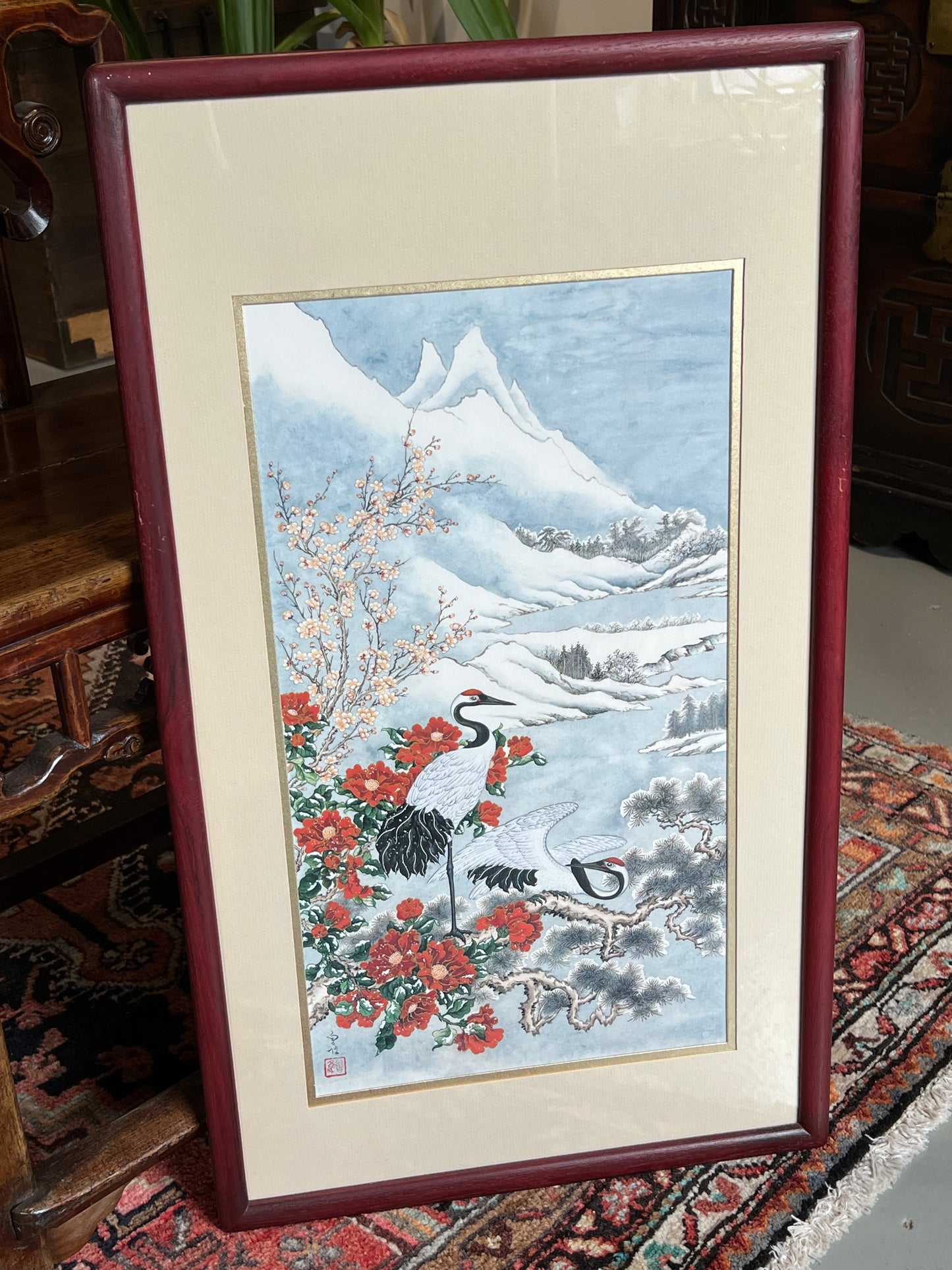 Wei Tseng Yang Framed Print "The Splendor of Winter" 17"x30"