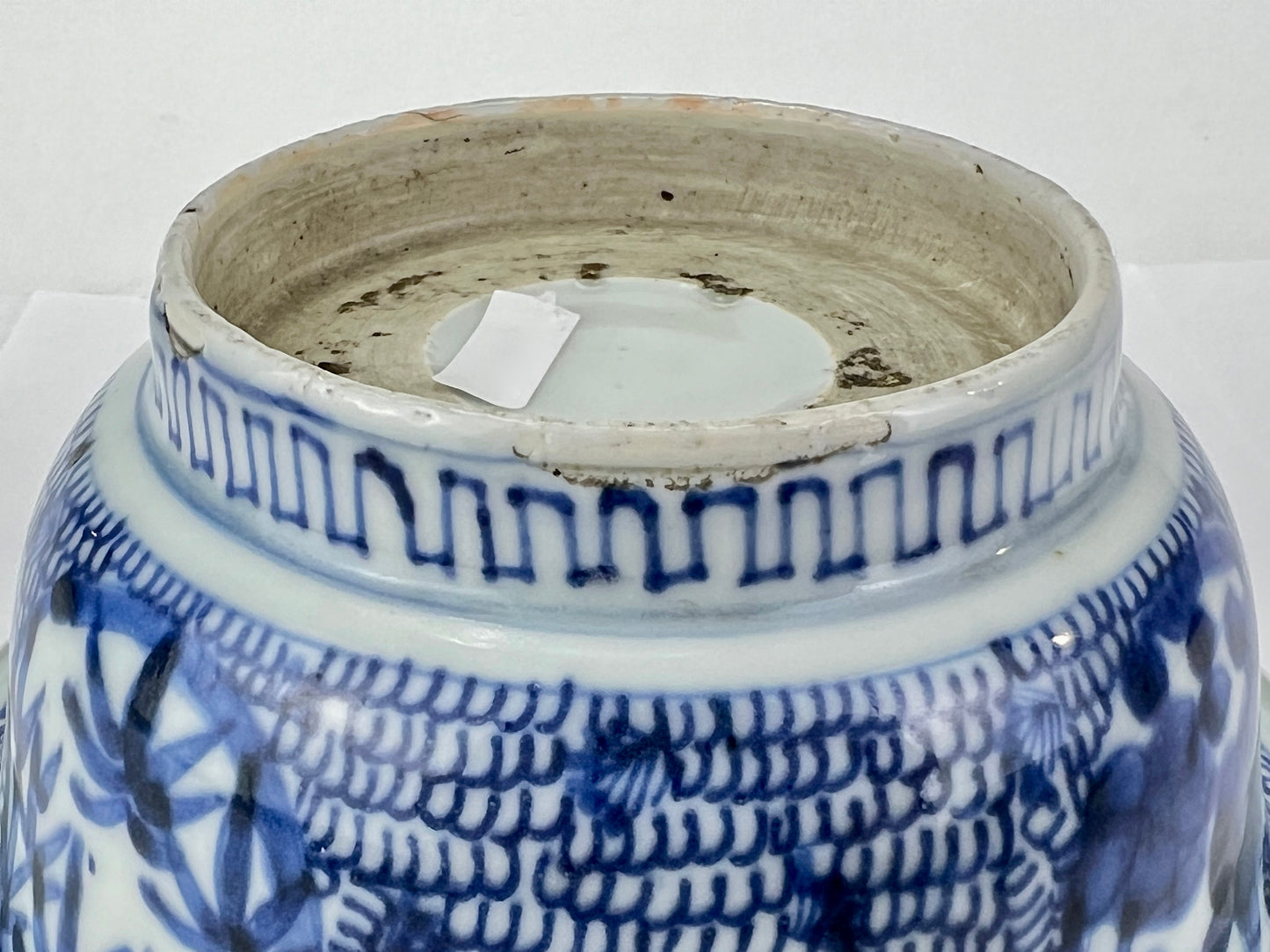 Antique Japanese Edo Era 1800's Imari Ceramic Bowl Cobalt Blue & White 7"