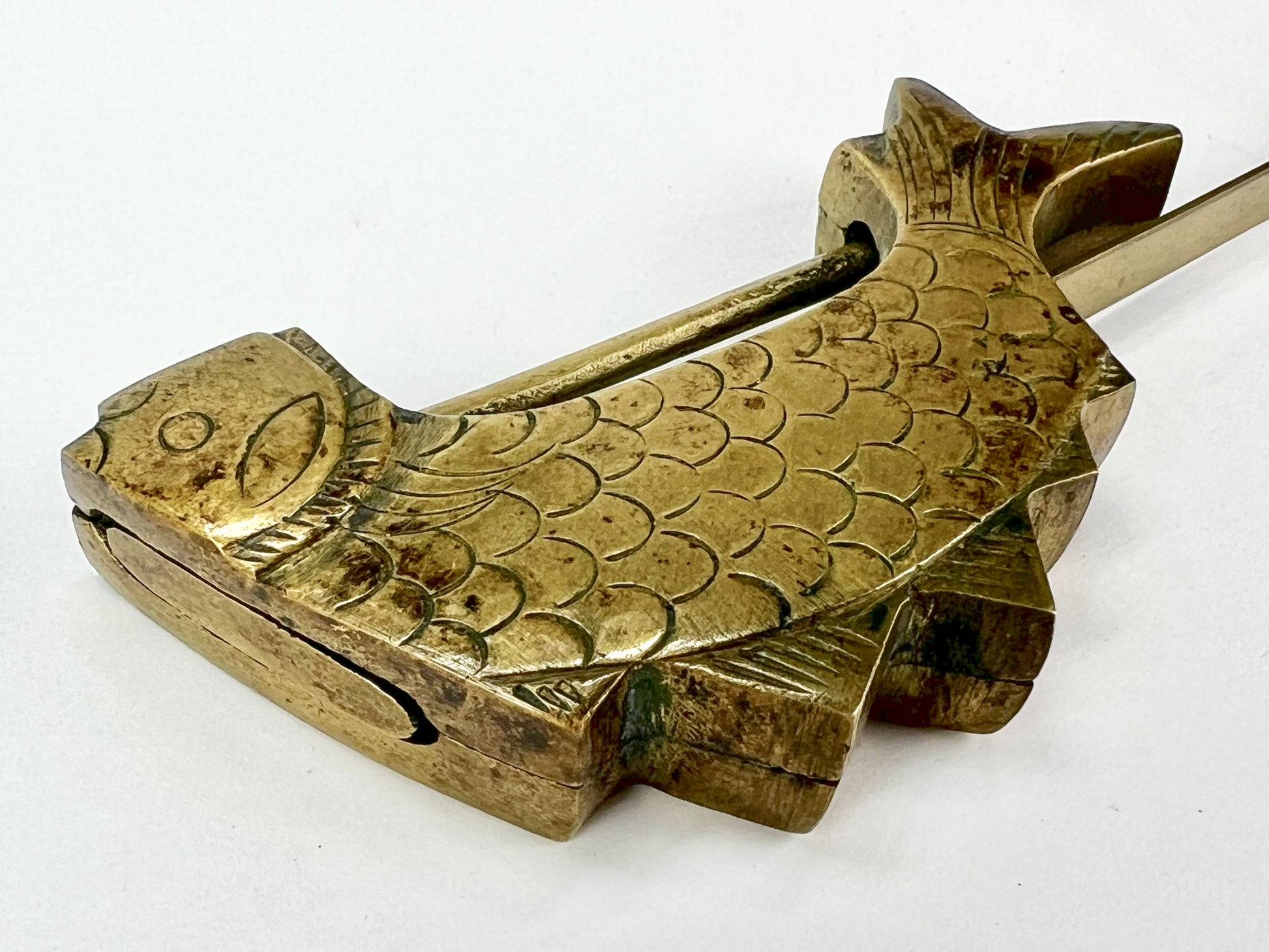 Vintage Chinese Koi Fish Cabinet or Chest Lock & Key Brass 3.5 – Shogun's  Gallery