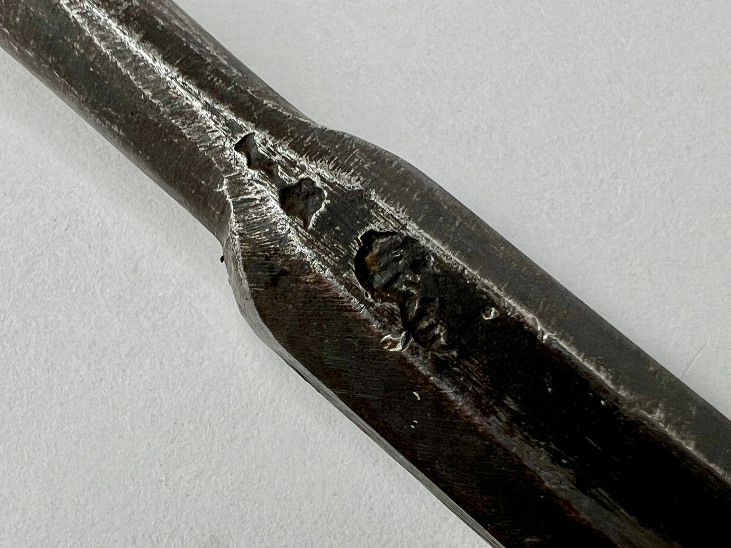 Vintage Japanese Signed Nomi Chisel 7/32" (11mm) Forged Iron Blade & Macassar Ebony Handle