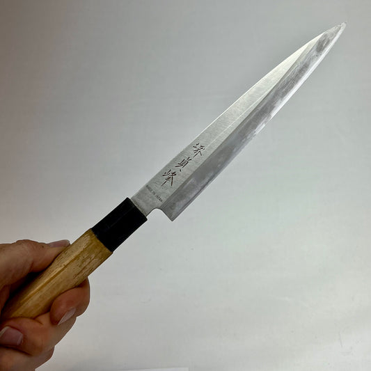 Vintage Japanese Signed 堺貞峰 Chef's Sashimi Sushi 6.5" Knife Laminated Samurai Steel