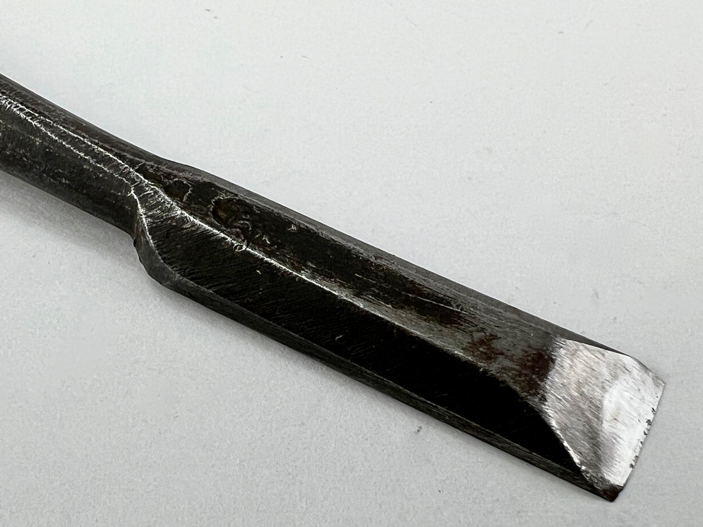 Vintage Japanese Signed Nomi Chisel 7/32" (11mm) Forged Iron Blade & Macassar Ebony Handle