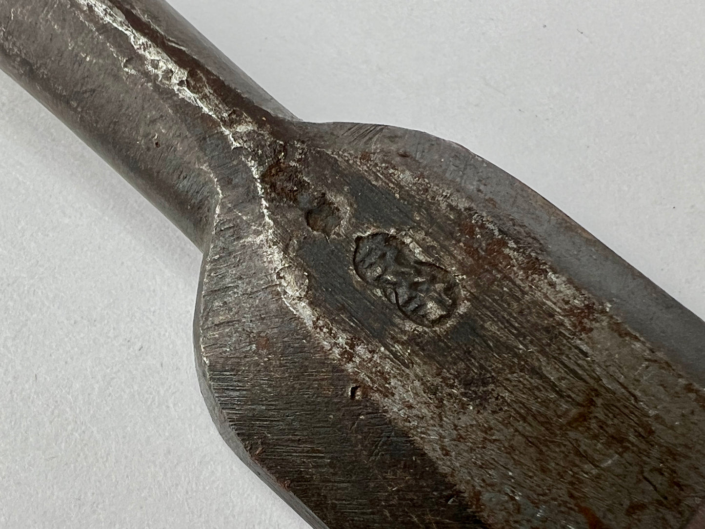 Vintage Japanese Signed Nomi Chisel 7/8" (23mm) Forged Iron Blade & Macassar Ebony Handle