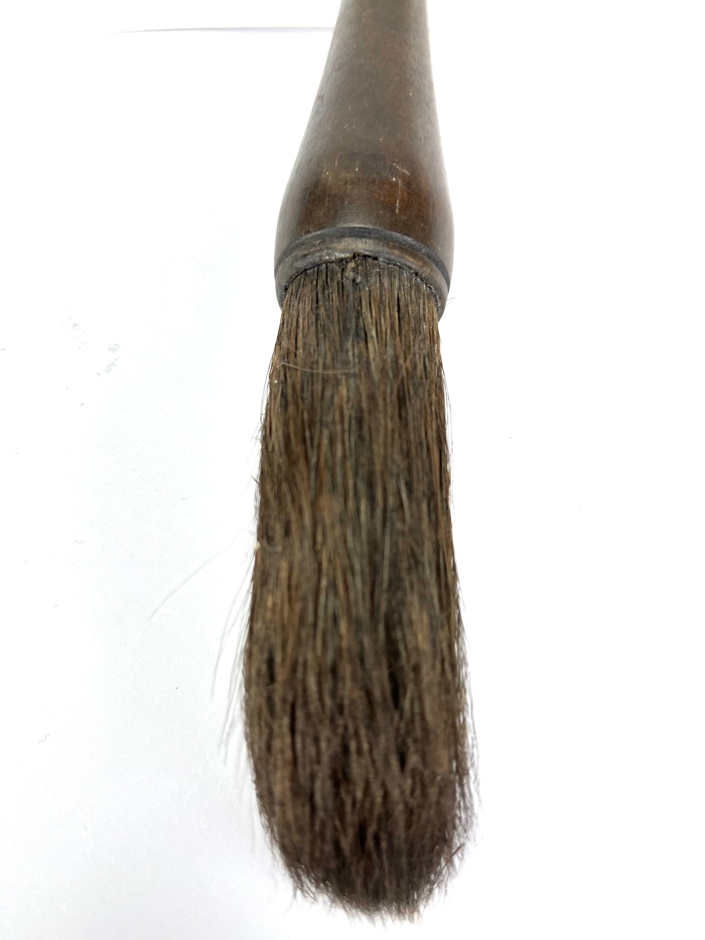 Antique Japanese Dark Wood Calligraphy Brush Fude 10"