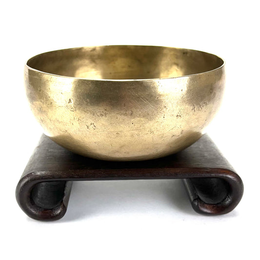 Vintage Bronze Singing Bowl Thin Walled Buddhist Alter Meditation Zazen 5X2"