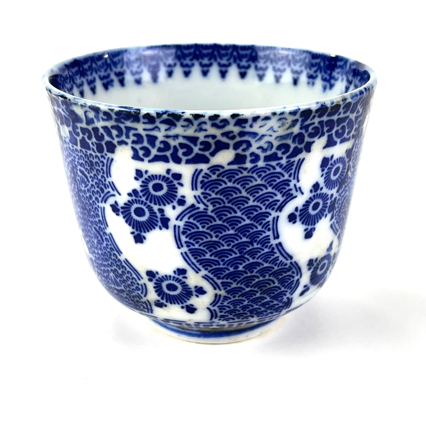 Antique Japanese Meij Era c1910 stenciled Imari Sobachoko Ceramic