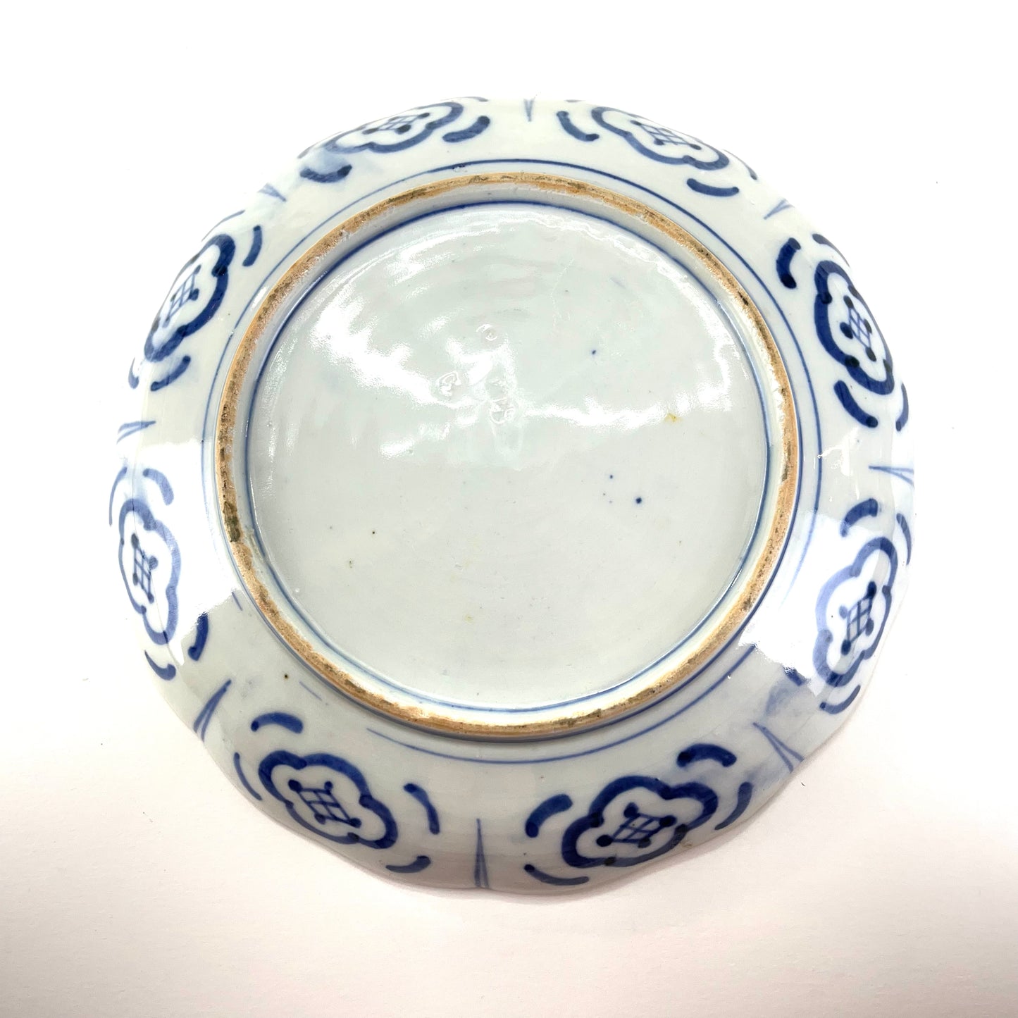 Antique Japanese Edo Era C1840 Imari Ceramic Shallow Bowl Shochikubai 6"