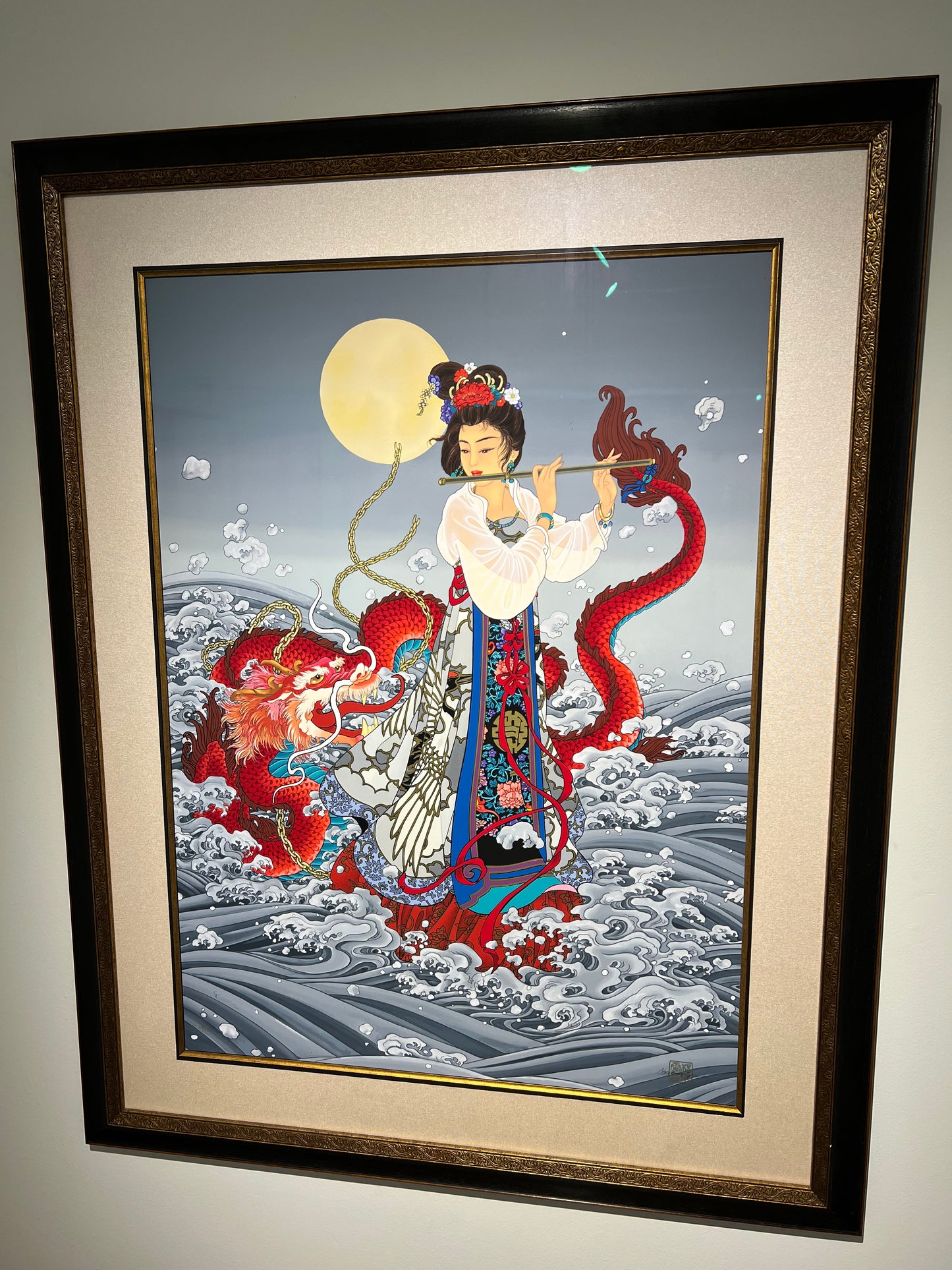 Caroline Young Framed Limited Print "Dragon King's Daughter" 47"x37"